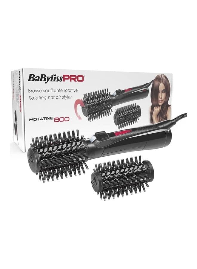 BaBylissPRO Electric Hair Styler Brush | 1000W Rotating Hot Air Brush for Smooth & Voluminous Hair | Anti-Frizz Ionic Technology, Ceramic Coating, 2 Heat Settings – BAB2770SDE