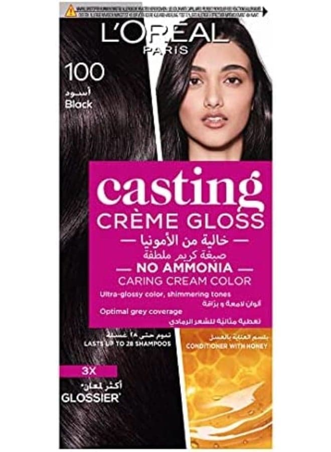 Casting Creme Gloss Hair Colour 100 Black 180ml