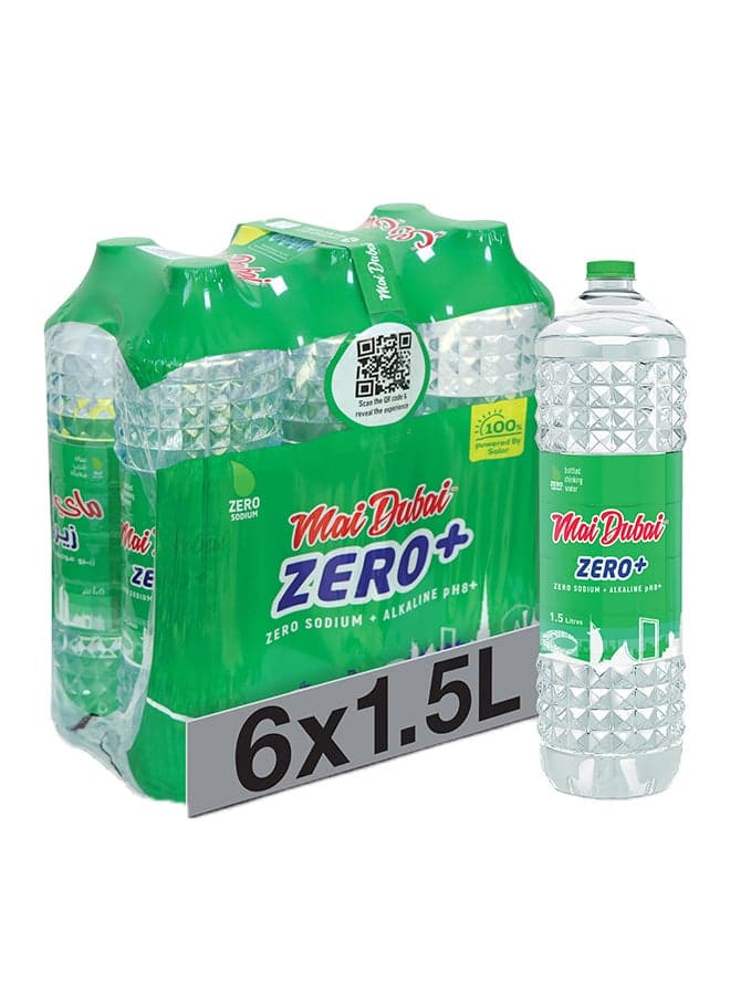 Zero Plus Zero Sodium And Alkaline Water 1.5Liters Pack of 6