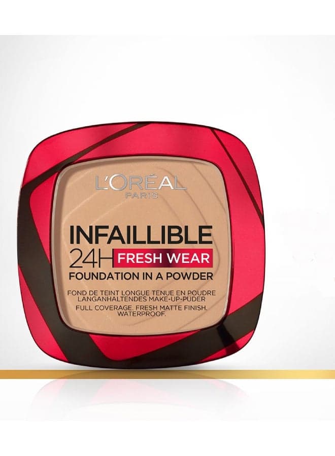 Infallible 24H Fresh Wear Foundation In A Powder – Waterproof Full Matte Coverage Transfer Proof Makeup â€‹â€‹ 140 Neutral Neutre