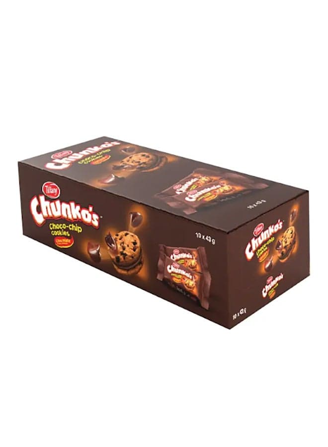 Chunko's Choco-Chip Cookies 43grams Pack of 10