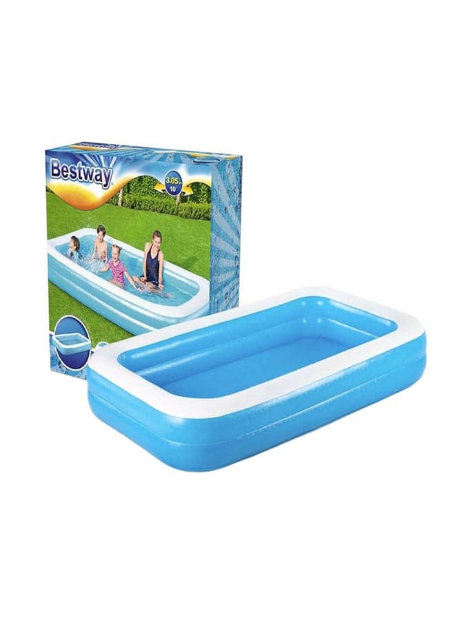 Blue Rectangular Family Pool 2654150 3.05x1.83x46cm 3.05x1.83x46cm