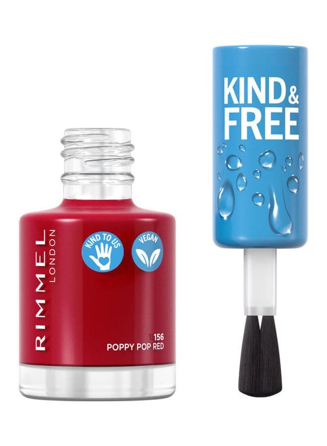 Kind & Free Clean Nail Polish – 156 â€“Poppy Pop Red