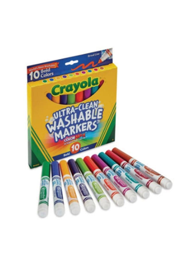 10CT Ultra Clean Washable Bold,Broad Line,CMax Mkr ‎16.99 x 16.04 x 1.59cm