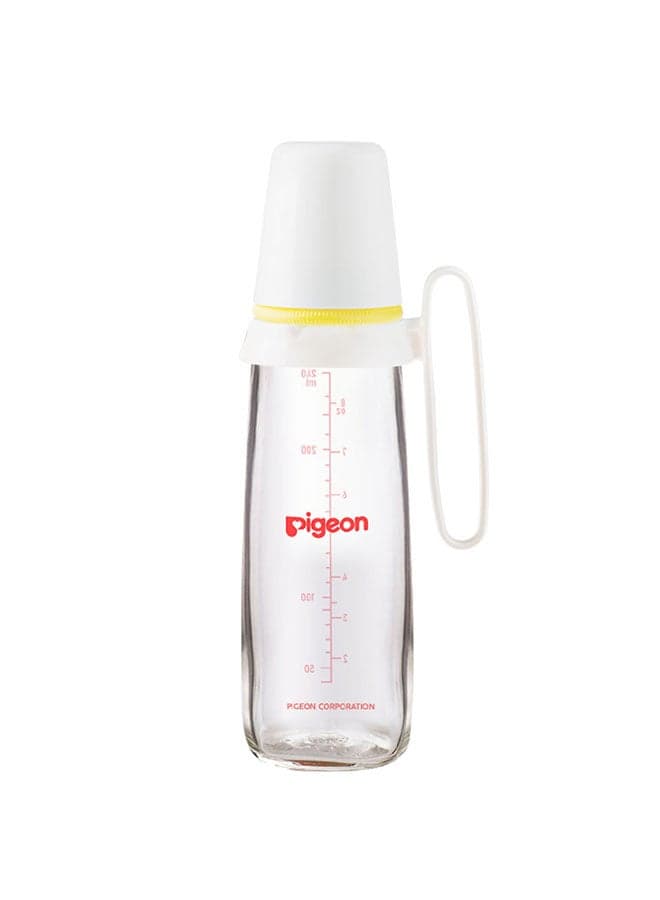 Baby Feeding Glass Bottle With Handle 240ml