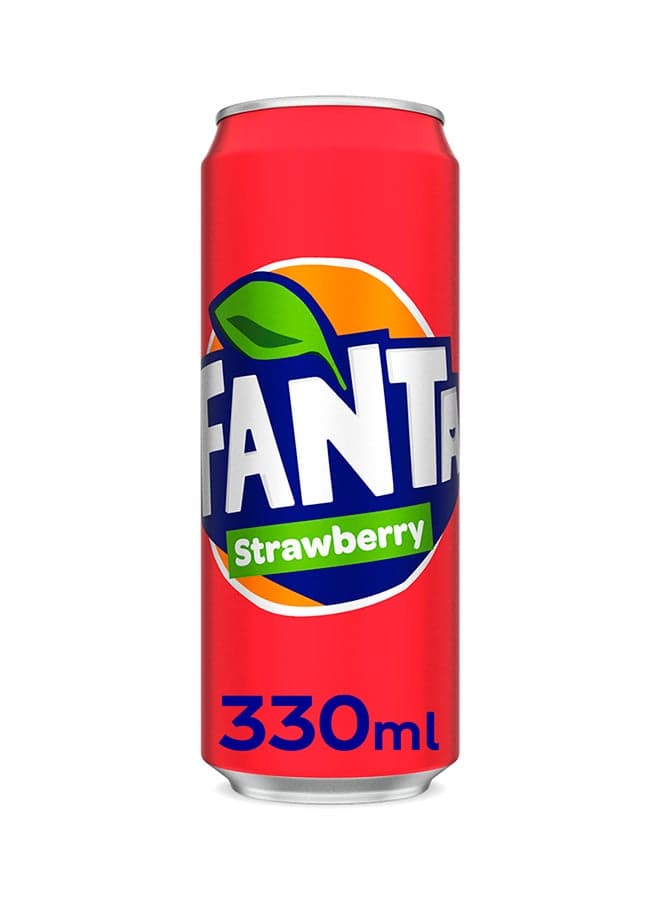 Strawberry Carbonated Soft Drink Can Strawberry 330ml
