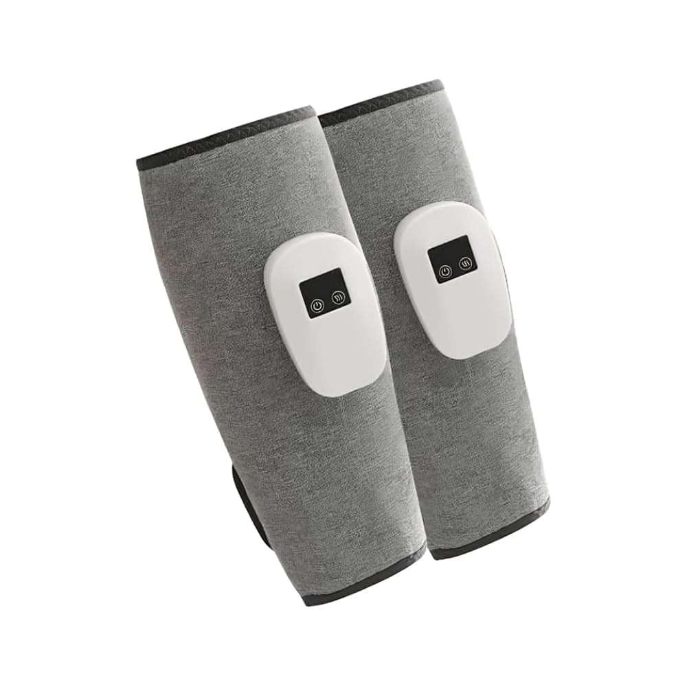 Relax Smart Electric Leg Massager 2-Pack with Heat and Compression for Muscle Relaxation and Circulation – Grey