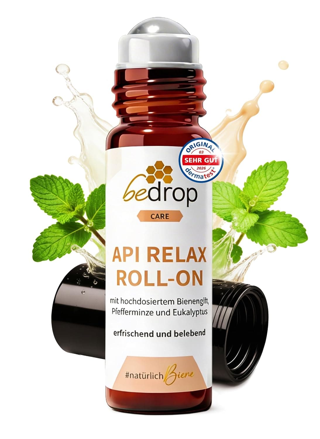 bedrop Api Relax Roll-On - with High Dose Bee Venom, Peppermint and Eucalyptus | For Headaches, Ideal on Temples and Muscle Areas | Practical To-Go Size