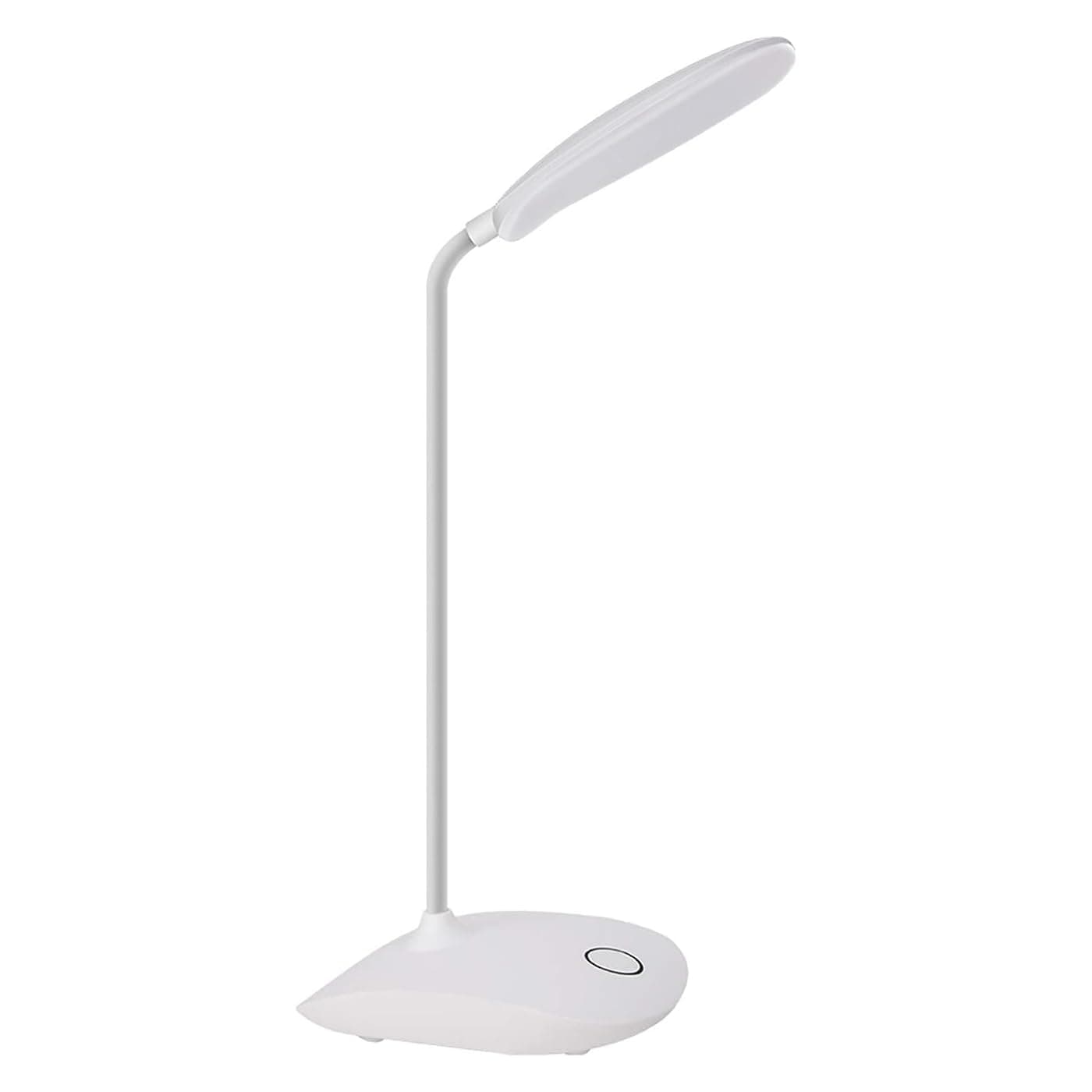 DEEPLITE LED Desk Lamp with Flexible Gooseneck 3 Level Brightness, Battery Operated Table Lamp 5W Touch Control, Compact Portable lamp for Dorm Study Office Bedroom, Eye-Caring and Energy Saving