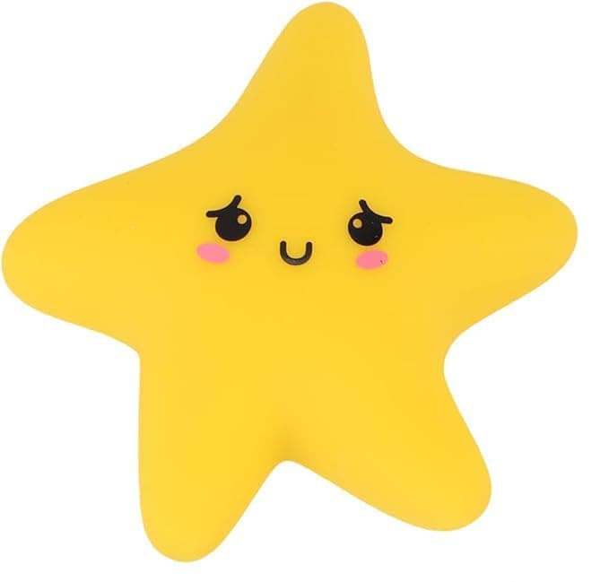 Tazweeq Cute Silicone Rechargeable Night Light, Star Shaped Nursery Wall Lamp, Dimmable Kids Room Decor, Soft Magnetic Baby Room Decoration, Nightlight for Kids