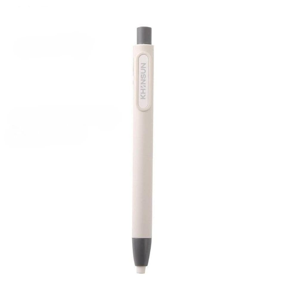 Creative Press Pen Shape Pencil Eraser Retractable Replaceable Core Pencil Rubber Correction Tools Office Supplies Stationery(Grey)