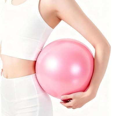 Bukela 10-Inch Mini Pilates Ball, Anti-Burst Exercise Ball for Yoga Stability Training, Physical Therapy Core Fitness, Home Gym Office Equipment