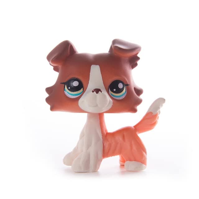 ТоуKSA - LPS Little Pet Shop Shorthair Cat Great Dane Collie Dachshund Spaniel Dog Collection Action Fiɡurеs Model Ԁolls Тоуs Kids Gift (Collie-2)