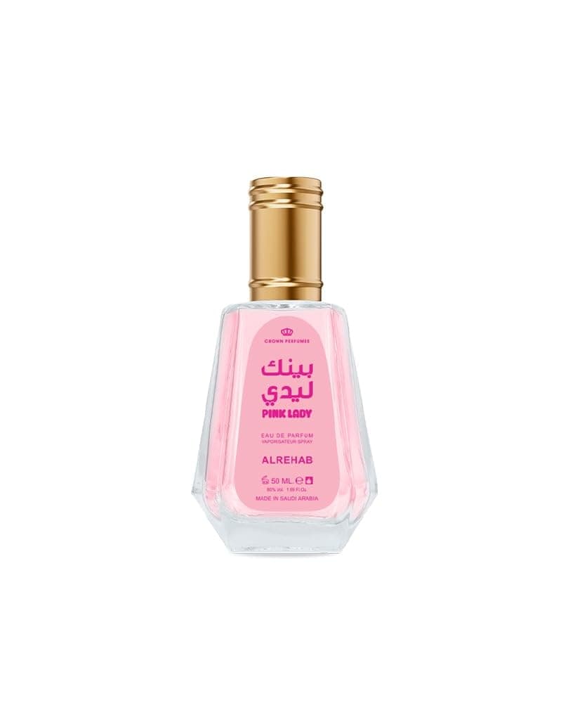 Al Rehab Pink Lady Eau De Parfum – 50ml Spray for Women – Floral Fruity Tropical Fragrance – Exotic Mango, Pineapple & Raspberry – Elegant Scent with Violet, Jasmine, Musk & Sandalwood