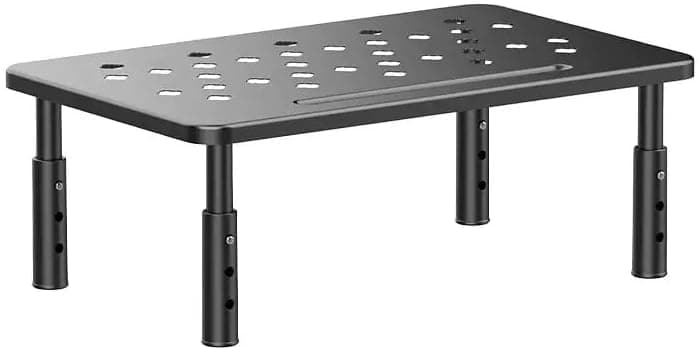 Computer Monitor Stand for Desk, Laptop Monitor Riser Adjustable Height Printer Stand Desk Organizer for Office, Home, and School Supplies