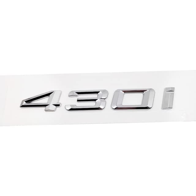 Car styling For BMWs 4 series 420i 428i 430i Emblem Badge Decal Rear Trunk Lid Number Letters Sticker F32 F33 F36 Accessories (430i Metal)