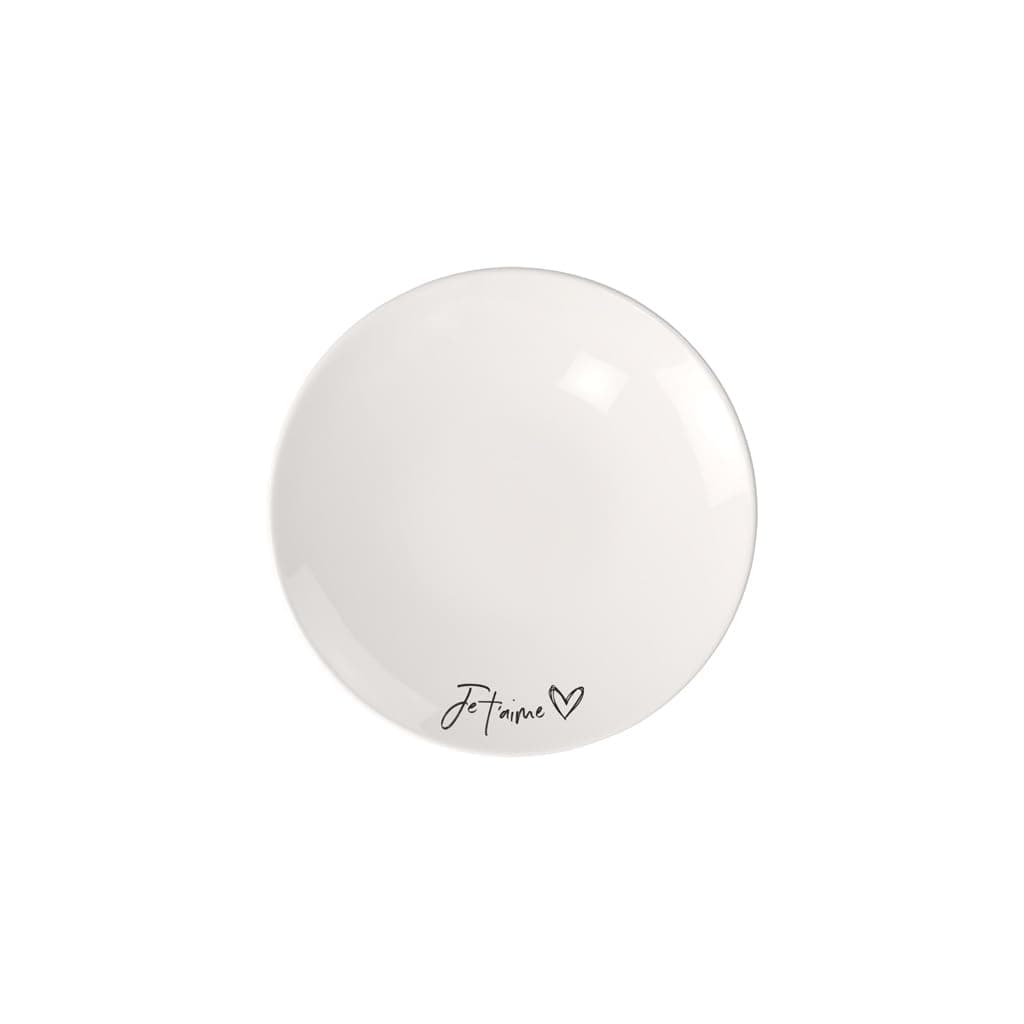 Villeroy & Boch Statement Breakfast/Dessert Plate, White, Black, Dishwasher Safe, Microwave Safe, Plate, Dinner Plate, Porcelain, Crockery, Premium Porcelain