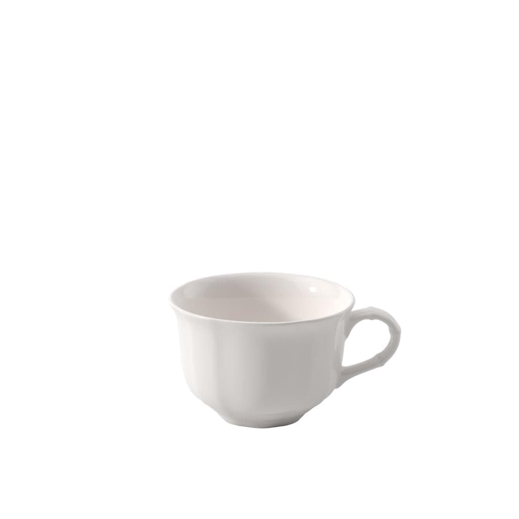Villeroy & Boch Manoir 7-1/2-Ounce Tea Cup | Creamy White porcelain tea cup, filigree relief, made in Germany, dishwasher and microwave safe, an elegant tea companion