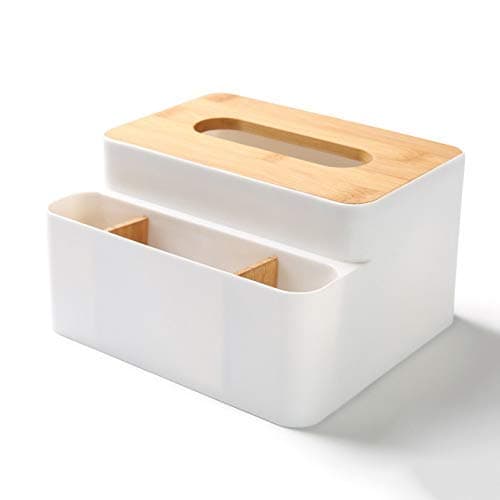 صندوق تخزين متعدد الوظائف، صندوق تخزين منظم لجهاز التحكم عن بعد للتلفزيون ومكيف الهواء، صندوق مناديل عملي، صندوق تخزين مستحضرات التجميل المنزلي