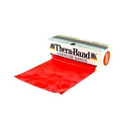 Thera-Band Red Stretch Exercise Band 1.5 Metres with Free Official Manual
