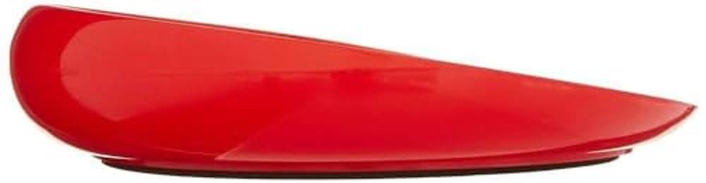 Sammons Preston Red Round Scoop Dish, Unbreakable 8" Scooper Bowl for Elderly, Disabled, & Handicapped, Plate with Non Skid Rubber Padded Bottom for Independent Eating, Self-Feeding Aid