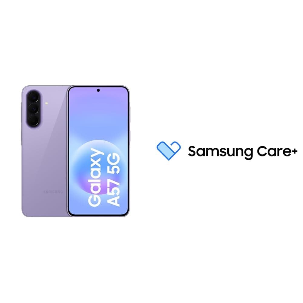 Samsung Galaxy A57 5G Android Smartphone,128GB Storage,8GB RAM,Awesome Lilac,6x OS Upgrades,50MP Camera(KSA Version)with Samsung Care+ 2Y Accidental Damage for A5 and Above smartphones [Digital Code]