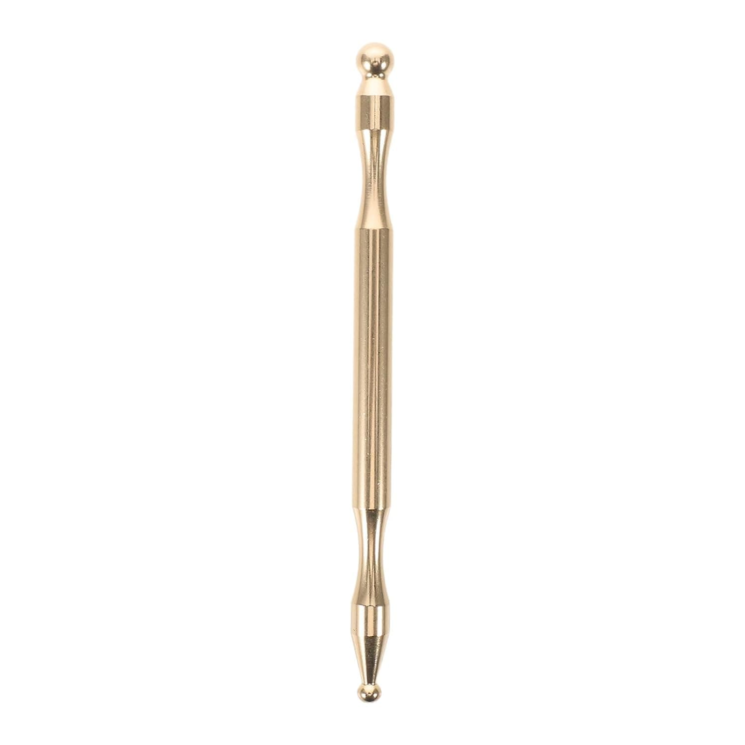 VANZACK Brass Acupressure Massage Pen for Trigger Points, Manual Deep Tissue Massager Stick for Face, Eyes Foot, Portable Relaxation Tool for Home and Travel