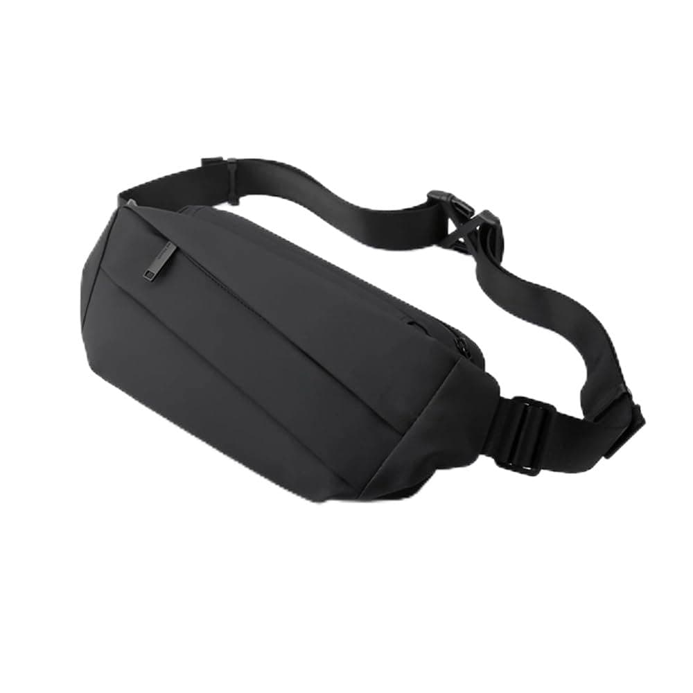 Aputue Crossbody Waist Bag, Lightweight Belt Bag with Multiple Compartments, Comfortable Waist Pack for Men Women Jogging Cycling Sports