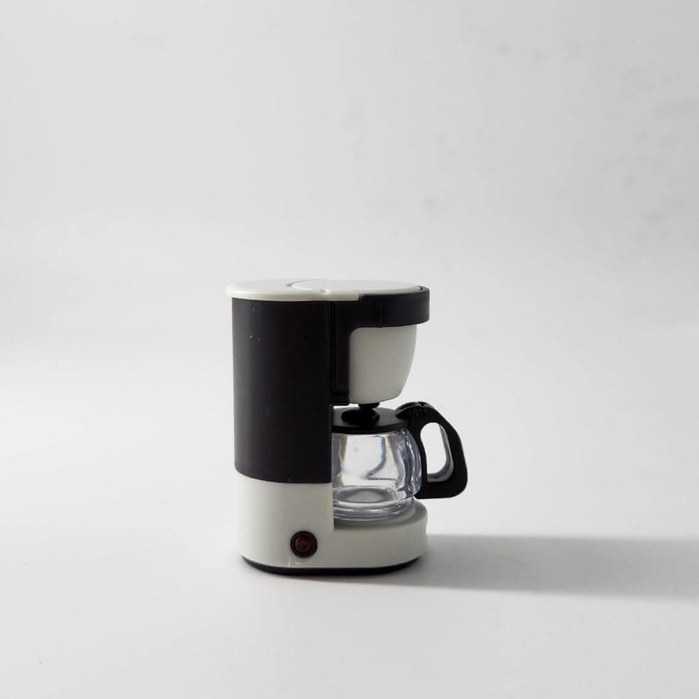 Miniature Set 1:12 Scale Models Dollhouse Accessory Coffee Pots Blenders Oven Rice Cooker Waffle Machine Miniature Dollhouse Kitchen Accessories (Coffee Machine(Ivory))