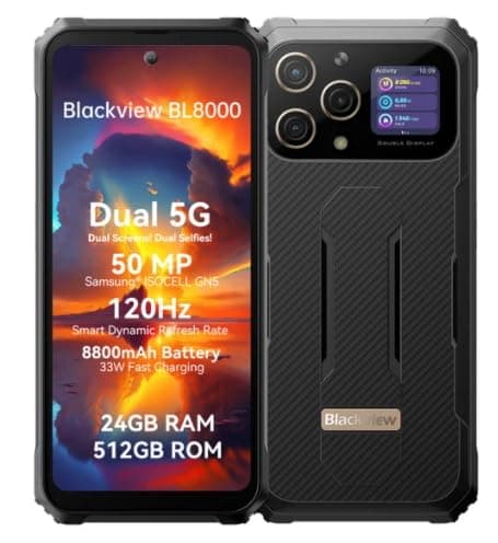 Blackvie BL8000 Rugged 12GB+512GB 50MP 8800mAh 33W Android 13 6.78" 2.4K FHD Display MediaTek Dimensity 7050 5G NFC Smartphone
