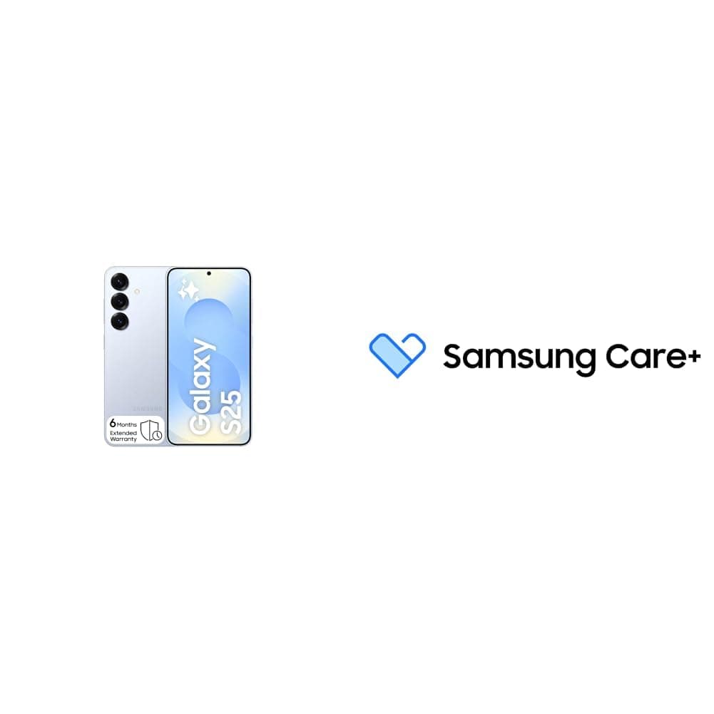 Samsung Galaxy S25 AI Phone, 256GB Storage, 12GB RAM, Icyblue, Android Smartphone, 50MP Camera(KSA Version) with Samsung Care+ 1Y Screen Damage for S FE, S, S+ smartphones [Digital Code]