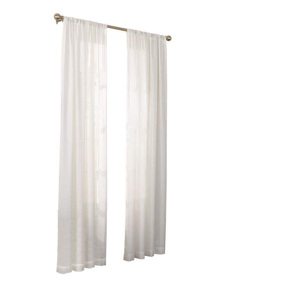 Eclipse Chelsea UV Light Filtering Window Sheer Curtain Panel White 52x84 84 Inches