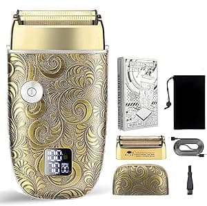 X spring Double Foil Shaver for Men, Rechargeable Electric Razor with Dual Foil Blades, Smooth Shaving Machine for Body & Face, Electric Shaver for Men Barber Trimmer for Men's Grooming Needs