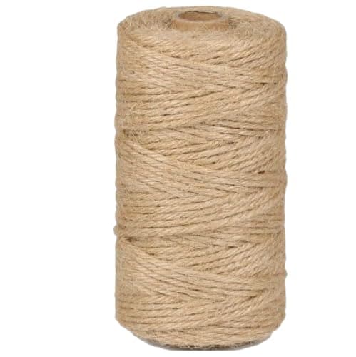 3mm 218yards Jute Twine Long Twine String for Crafts Gift Wrapping Packing Gardening Wedding Decor