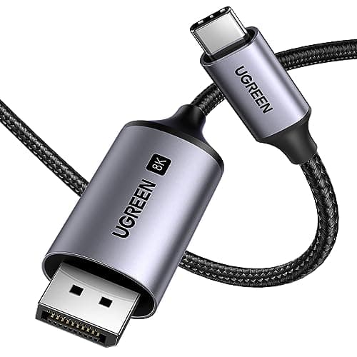 كيبل 8K USB C الى منفذ عرض بطول 1 متر من يوجرين، كيبل ثاندربولت 3/4 الى DP 8K@60HZ، 4K@240HZ/144HZ/120HZ، متوافق مع سلسلة ايفون 16، ماك بوك برو/اير، جالكسي S24/24+، ايباد برو/اير/ميني، ديل XPS