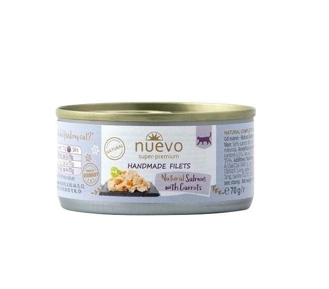 Nuevo Adult Salmon Filet and Carrots Wet Cat Food 70 g