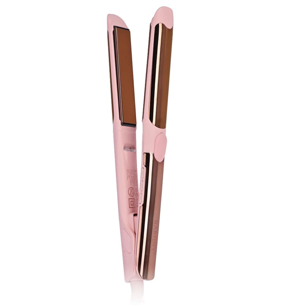 BARONY BAR-2510 Titanium Plates 500°F Elite Hair Straightener 1 kg, Pink/Brown