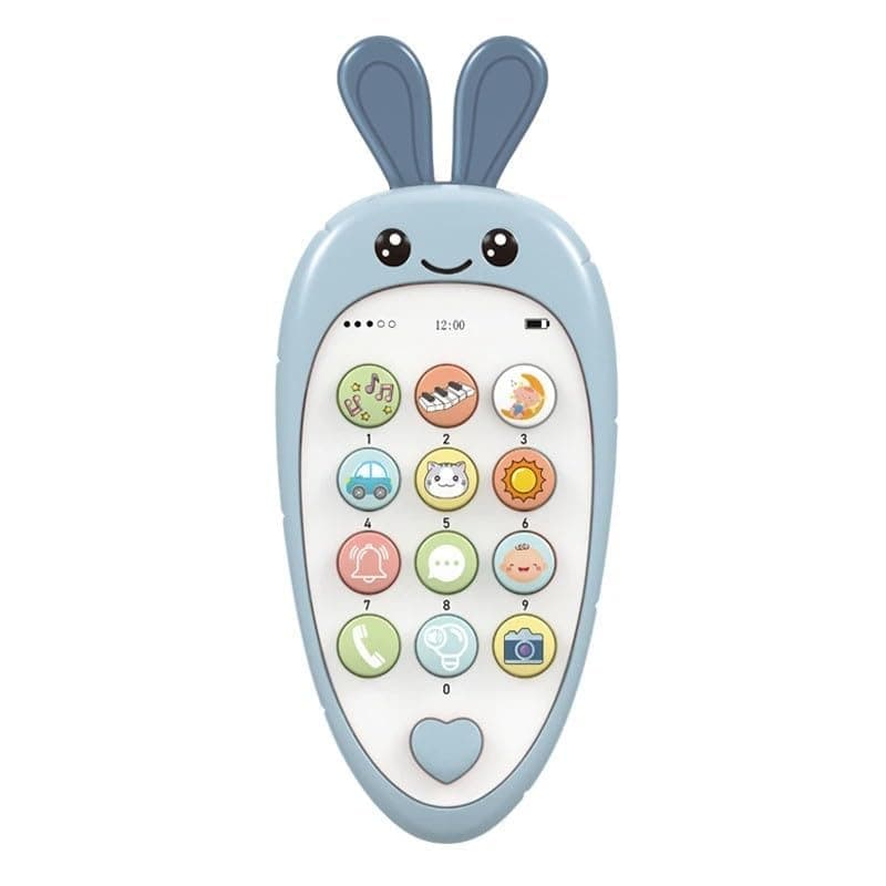 Baby Musical Phone Toy with Teether (Blue)