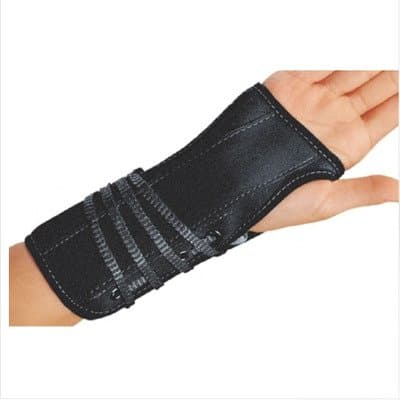 Mck72153000 - Djo Global Wrist Splint Cinch-Lock Suede/Flannel Left Hand Black Medium