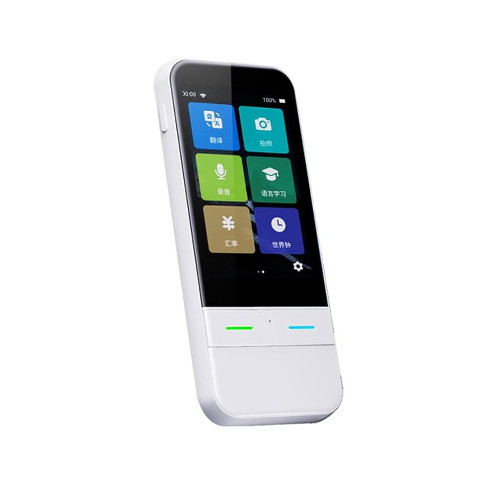 AI Voice Real Time Translator 138 Multi Online Languages Voice-Record 3.1 Inch Big Touch Screen Learning Conversion T11 (Color : White)