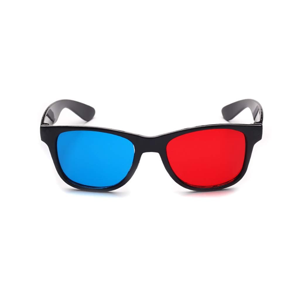 1Pc Red and Blue 3D Glasses Universal TV Movie Dimensional Video Frame 3D Glasses DVD Game Glass 3D Style Glasses for 3D Movies Games, 3D Viewing Glasses, Light Simple Design，Televisions and Video