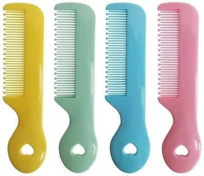 Pack of 4 Round Tip Bristles Baby Cute Comb Baby Grooming for Sensitive Scalp Skin Newborn Essentials,for Nursery Newborn Infant Girl Boy Kids Comb Baby,Baby Grooming and Health Kits