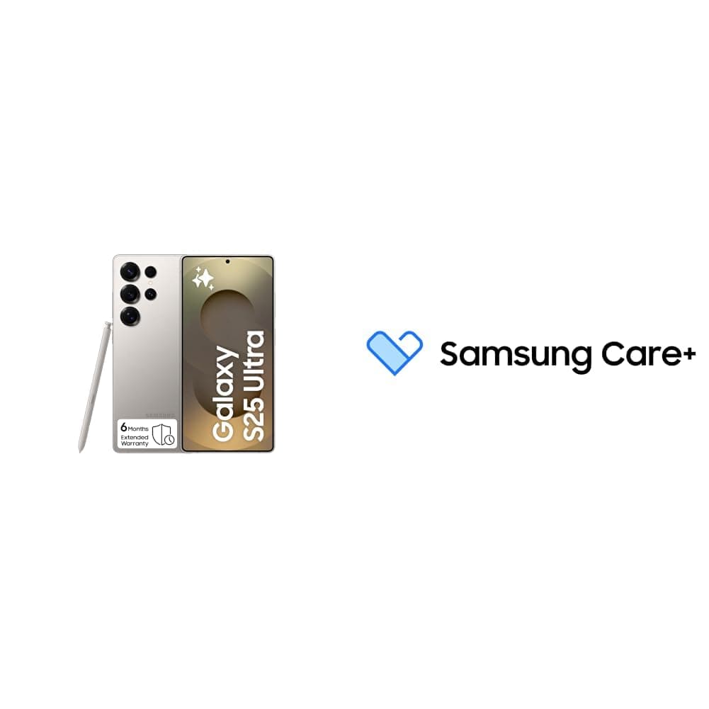 Samsung Galaxy S25 Ultra AI Phone, 512GB Storage, 12GB RAM, Titanium Gray,Android Smartphone,200MP Camera(KSA Version)with Samsung Care+ 1Y Screen Damage for S edge, S Ultra smartphones [Digital Code]