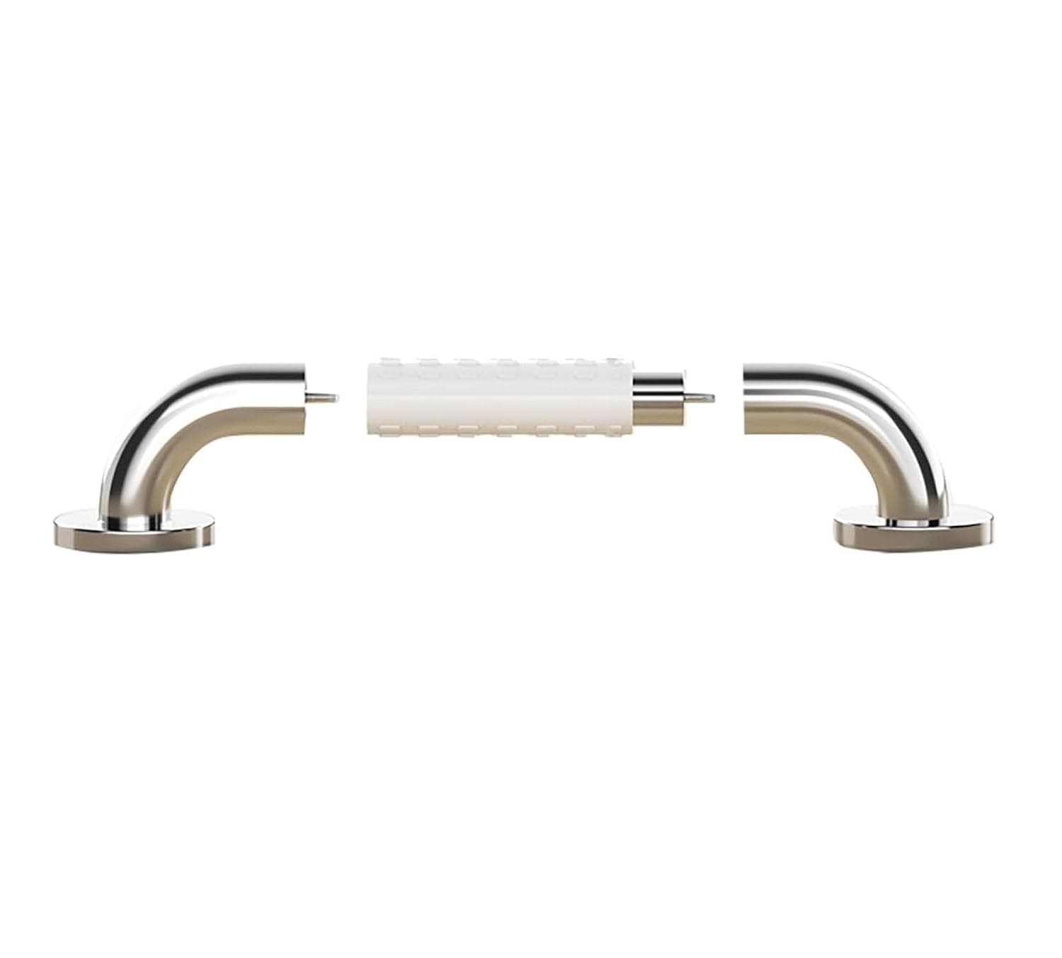 Bathroom Grab Bar, Anti Slip Stainless Steel Nylon Casing Bathtub Handrail,Bathtubs and Showers for Handicap Elderly Injury Senior Safety Balance Assist Handles(White,30cm)