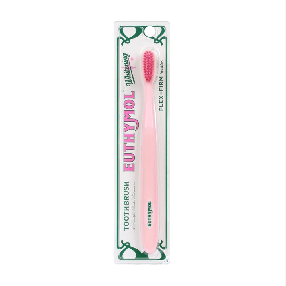 Euthymol Whitening Toothbrush (Pink), Compact Small Full Head, High-Strength Micro Soft bristles, Deep Cleaning, Sensitive Gums Teeth, Daily Oral Enamel Dental Care