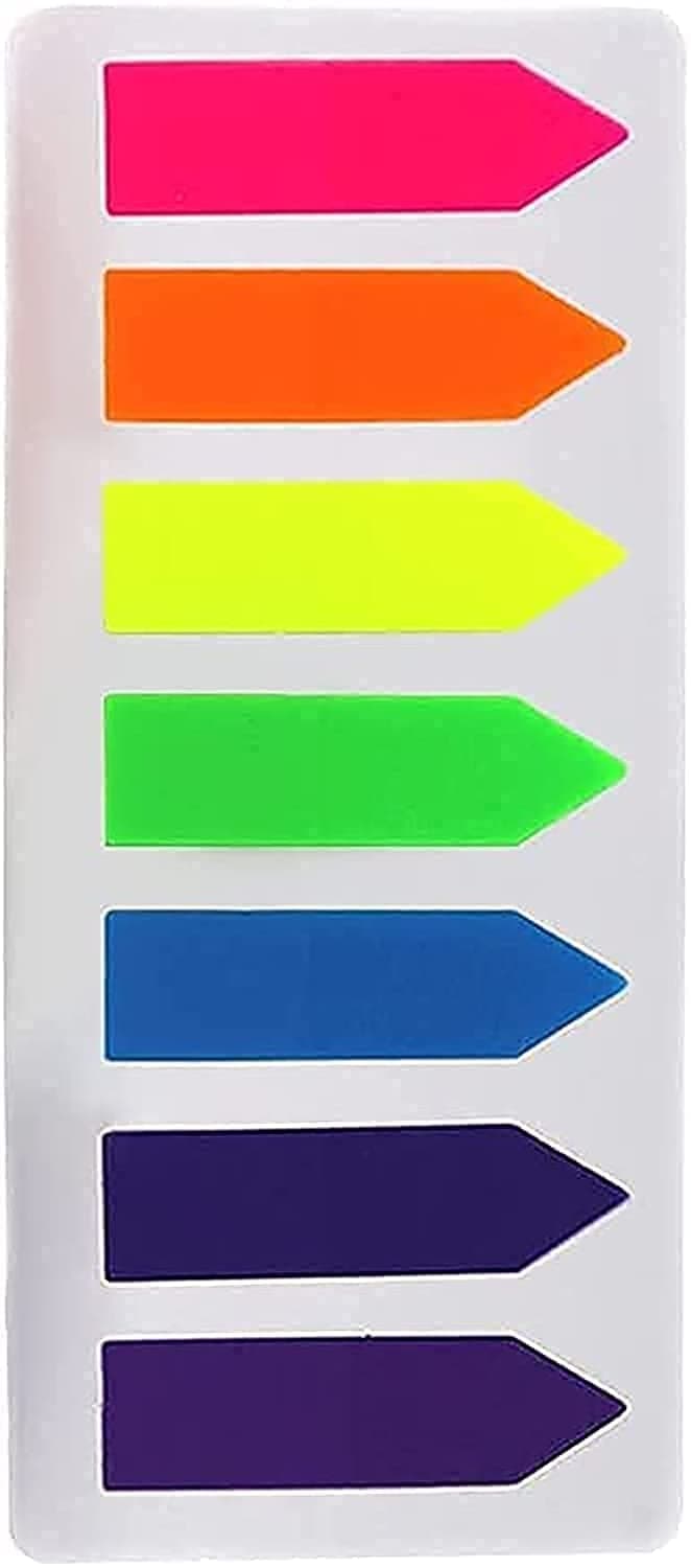 175 Pcs Arrow Page Markers, Post-It Sticky Notes Tab, Index Tab Flags for Home School Office Supplies (7 Colors)