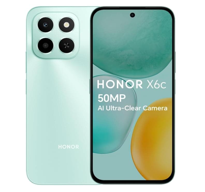 HONOR X6c, Unlocked Mobile Phones, 6.61-Inch 120Hz Eye Comfort Display,6+128GB, 50 MP AI Ultra-Clear Camera,Extreme Drop&Water Resistance,Android 15,Ocean Cyan