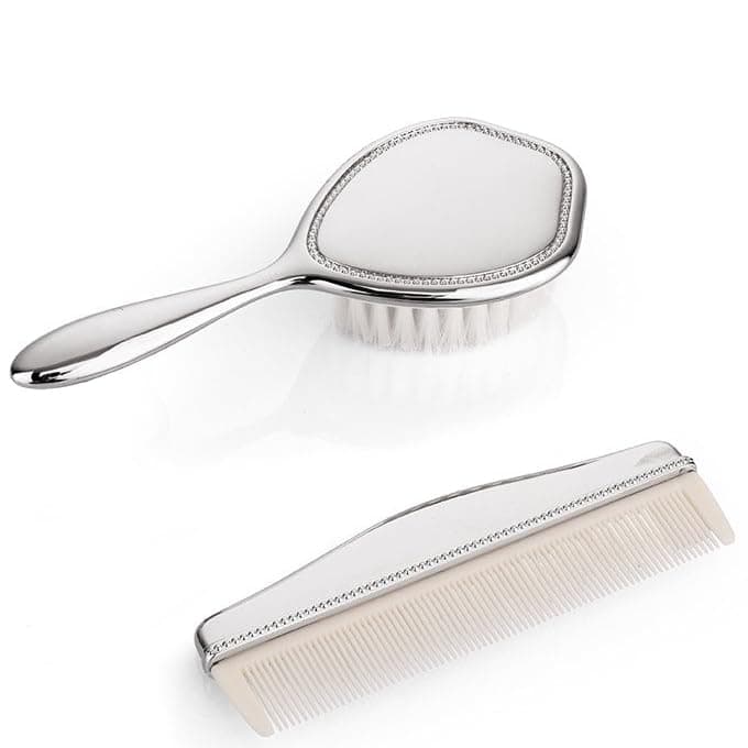 Silver Plated Baby Brush & Comb Set