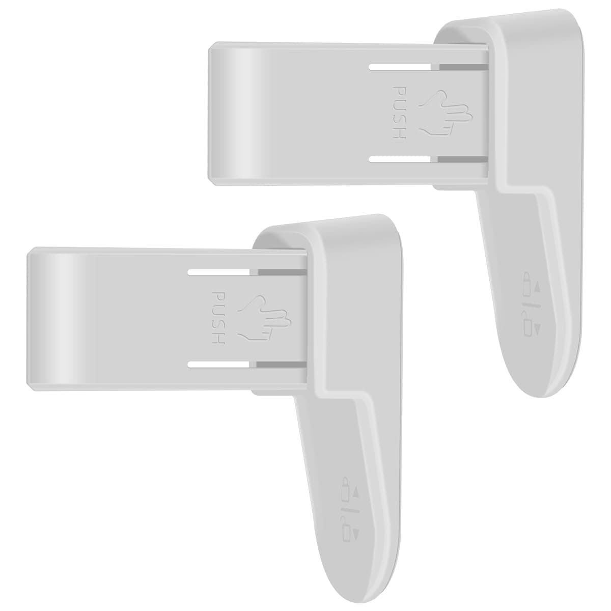 Child Proof Door Lever Lock 2 Pack Adhesive Door Handle Locks Reusable Lever Locks for Children Baby Safety Prevents Toddlers from Opening Doors One Hand Working for Adults No Tools Need HHD