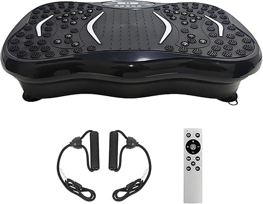 Vibration Plate Fitness Platform Exercise Machine Vibrating Lymphatic Drainage Shaking Full Body Shaker Workout Vibrate Stand Shake Board Sport Gym for Weight Loss Fat Burner for Women Men